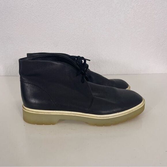 Alexander Wang Black Leather Lace Up Low Boot Shoes - Picture 1 of 9